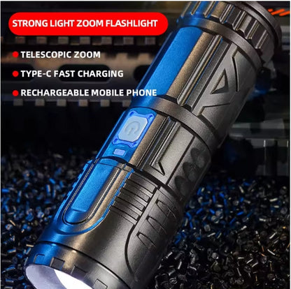Flashlight strong light rechargeable portable long-range super bright