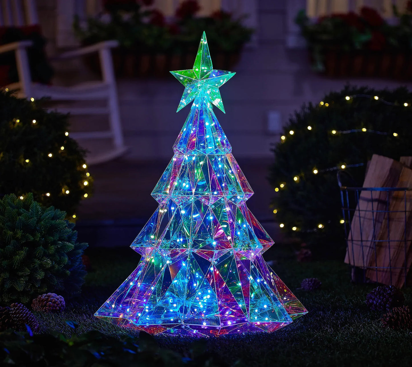 🎅 Early Christmas Sale 🎅✨Christmas Regular Holographic In/Outdoor Figure with Remote